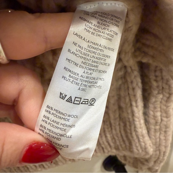 Maeve Mock-Neck Cable Wool Blend Sweater - Picture 9 of 10